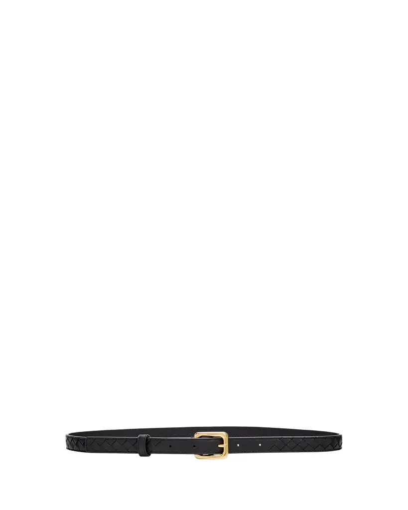 Bottega Veneta Watch-Buckle Intrecciato Leather Belt