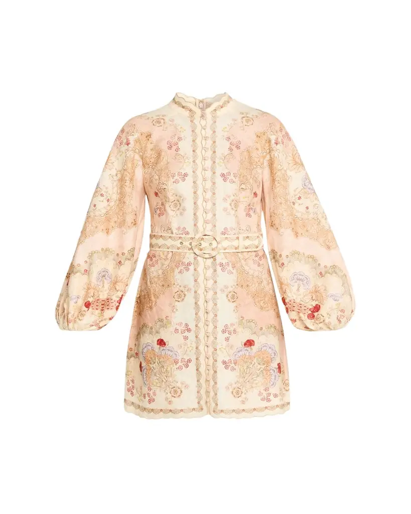 Zimmermann Daylight Long-Sleeve Mini Dress