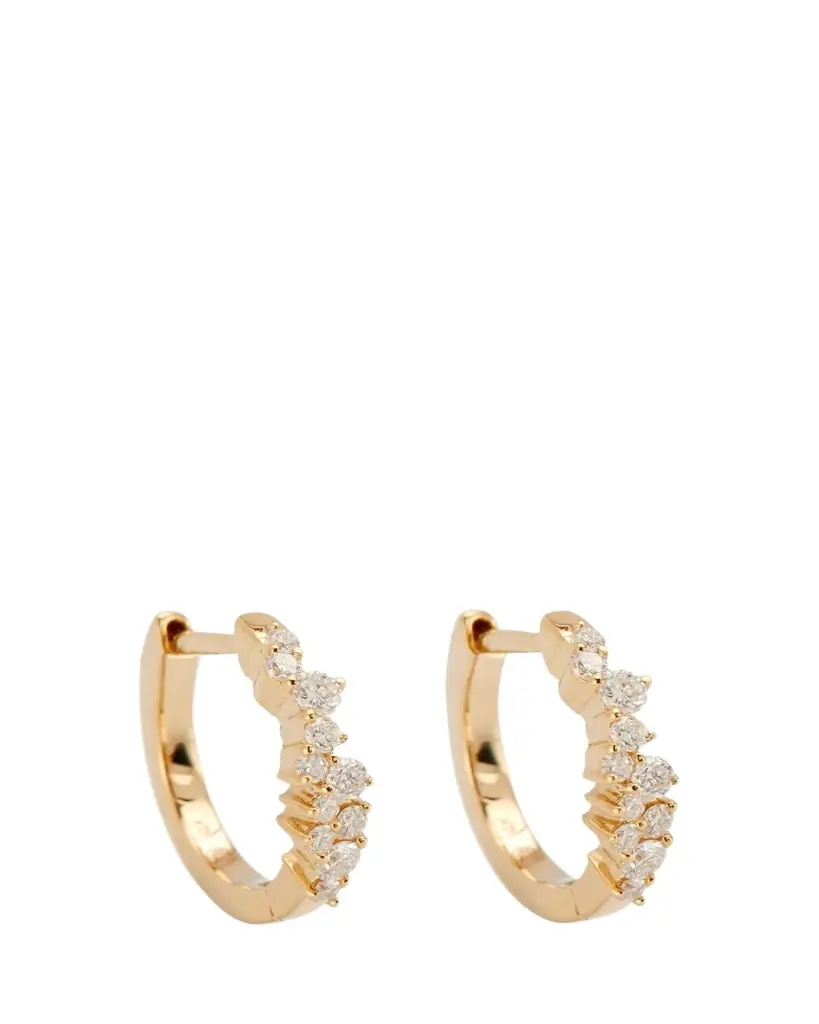 Sydney Evan 14k Gold Diamond Huggie Hoop Earrings