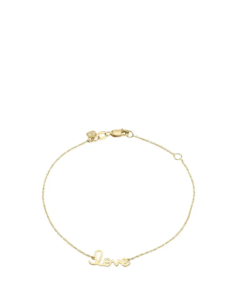 Sydney Evan 14K Gold Small Pure Love Bracelet