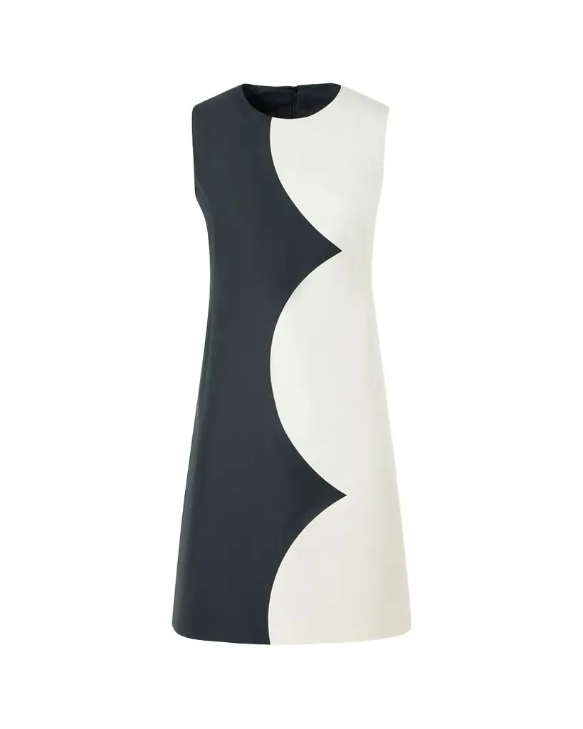 Akris Colorblock Silk Sleeveless Sheath Dress