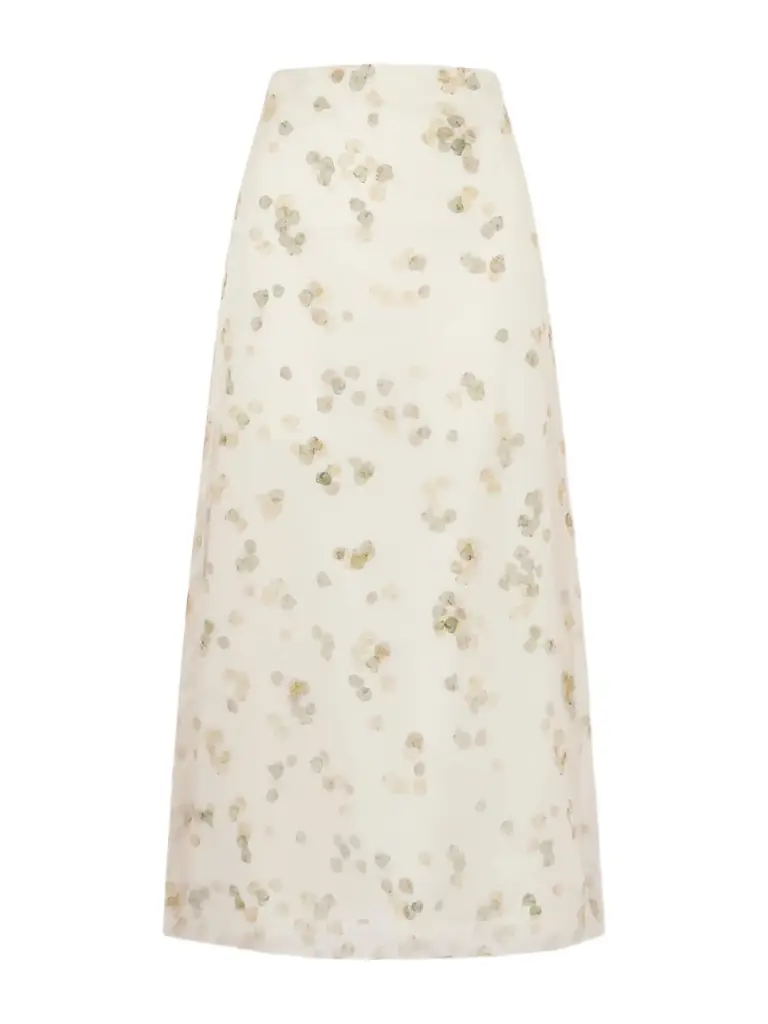 Altuzarra Linnie Printed Cotton-blend Organza Maxi Skirt