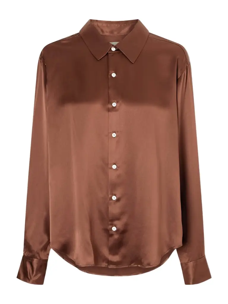 Comme Si La Classica Silk-charmeuse Shirt