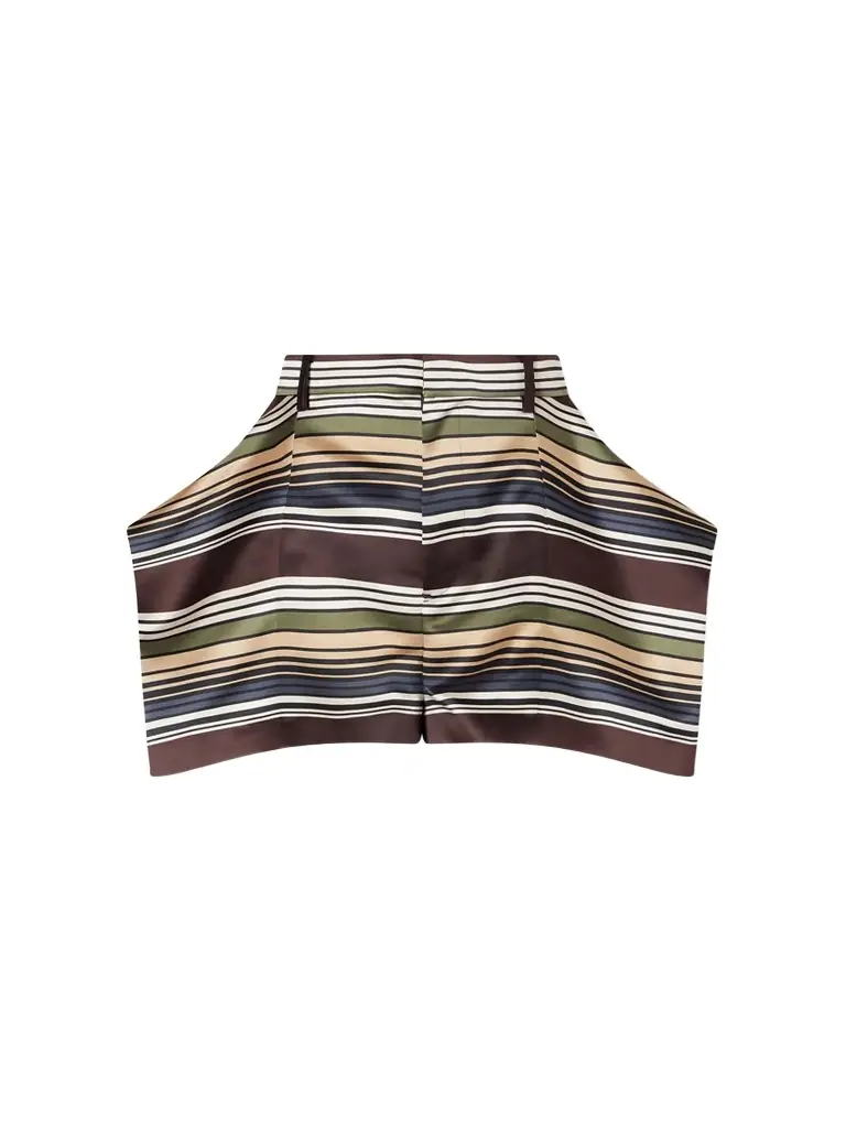 Sacai Striped Satin Shorts