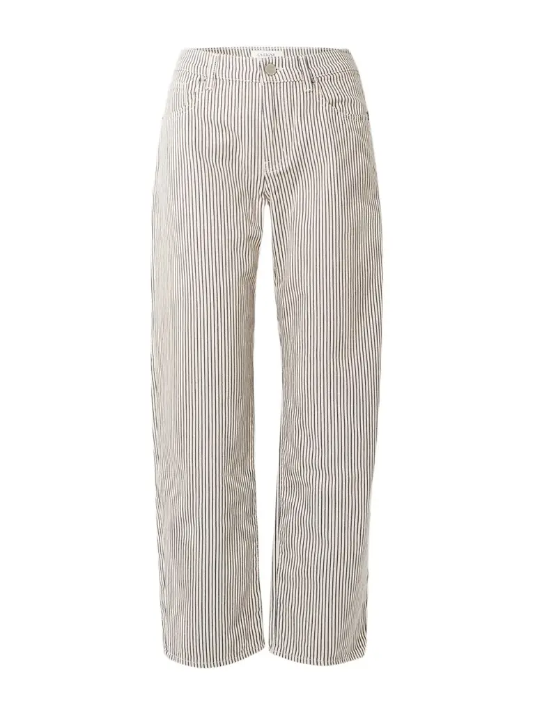 La Ligne Marilyn Pinstriped High-rise Straight-leg Jeans