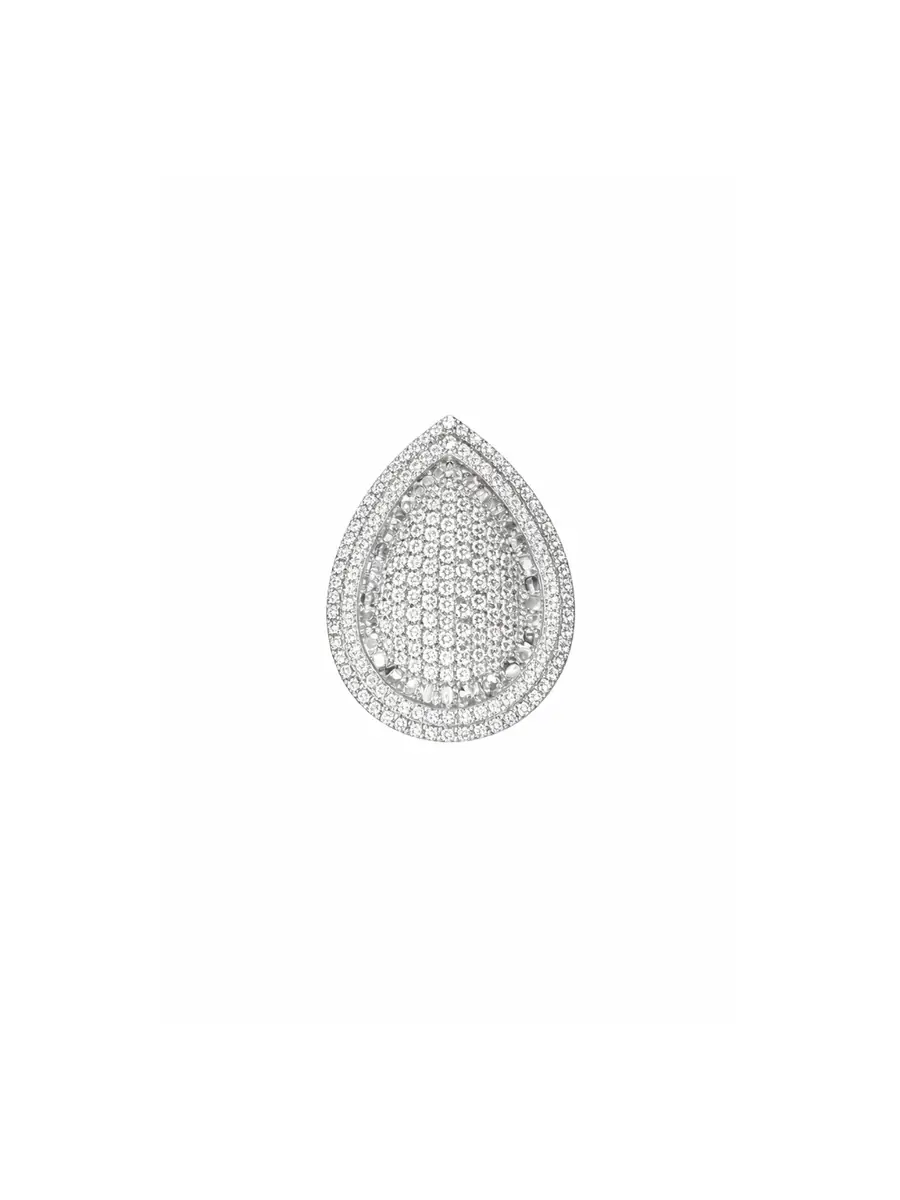 Wish Fine Jewelry 2.23ct Diamond 18K Gold Pear Bezel Pendant