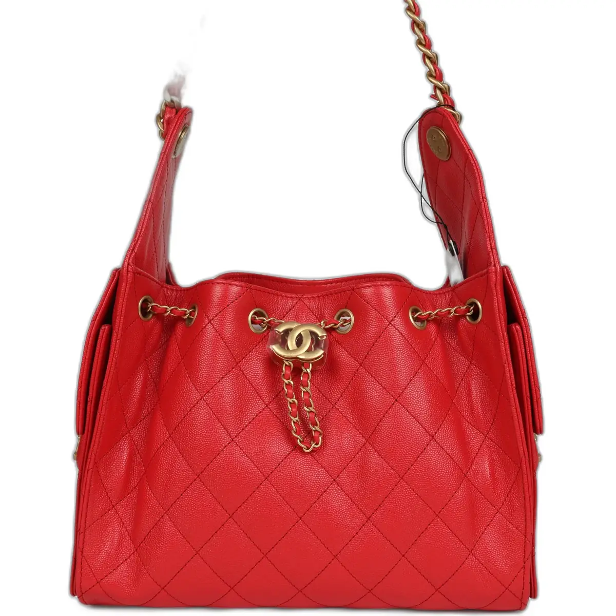 Chanel Chanel Small 25 Hobo Bag Dark Red Caviar Antique Gold Hardware