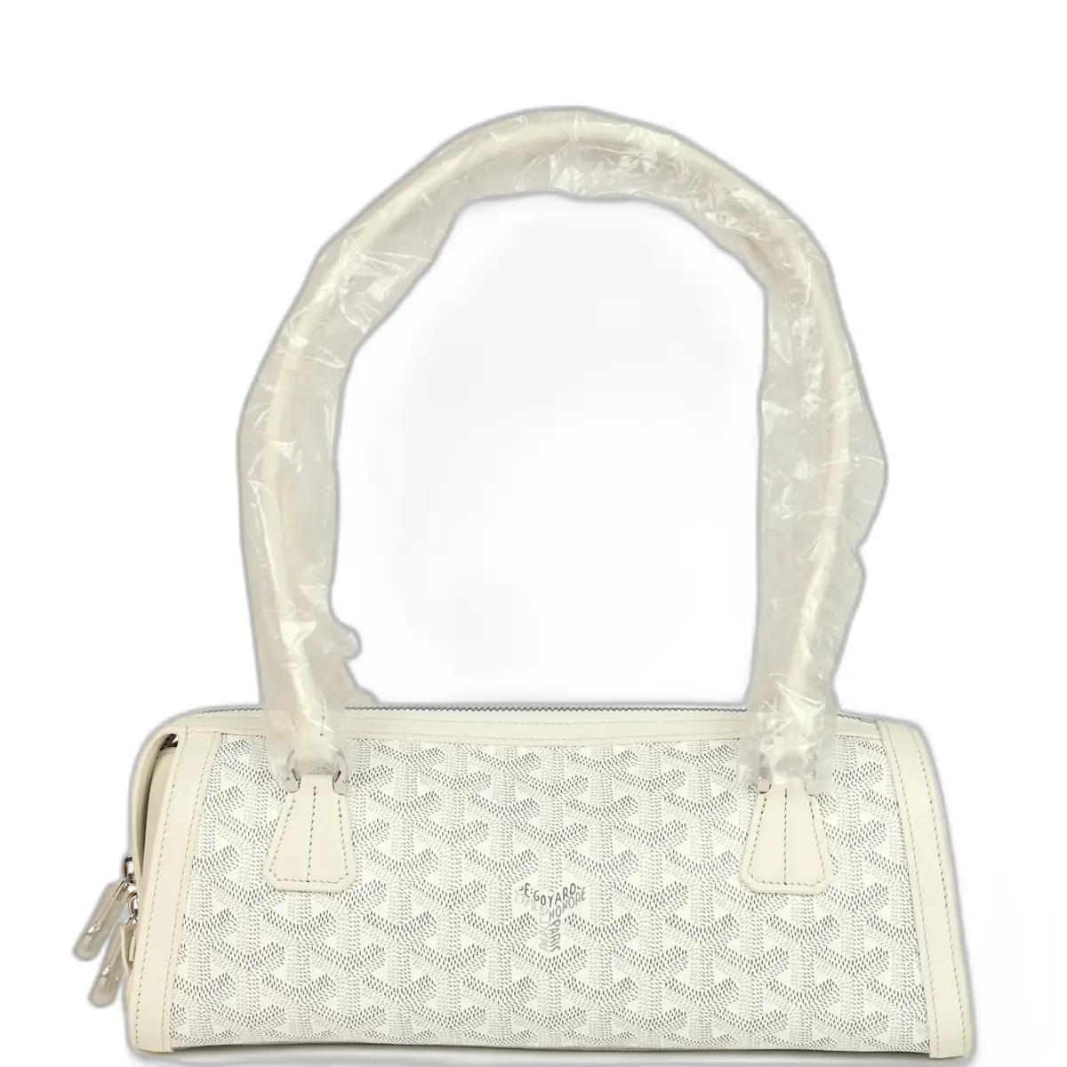 goyard Goyard Goyardine Canvas Bonbonnière Bag White Chevroches Calfskin Palladium Hardware