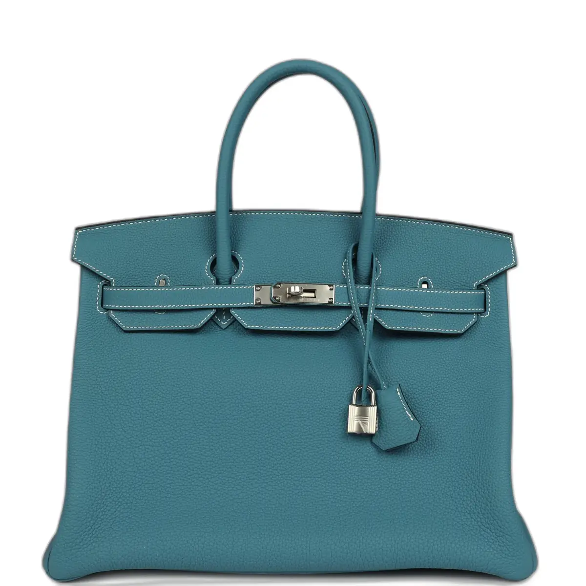 hermes Hermes Birkin 35 Blue Jean Togo Palladium Hardware