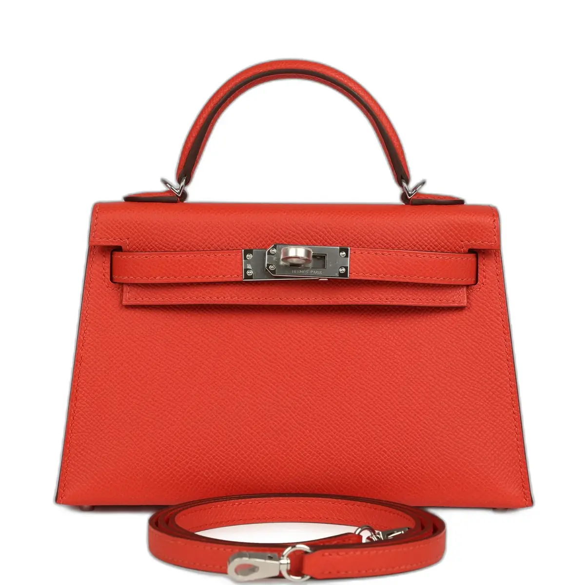 hermes Hermes Kelly Sellier  20 Capucine Epsom Palladium Hardware