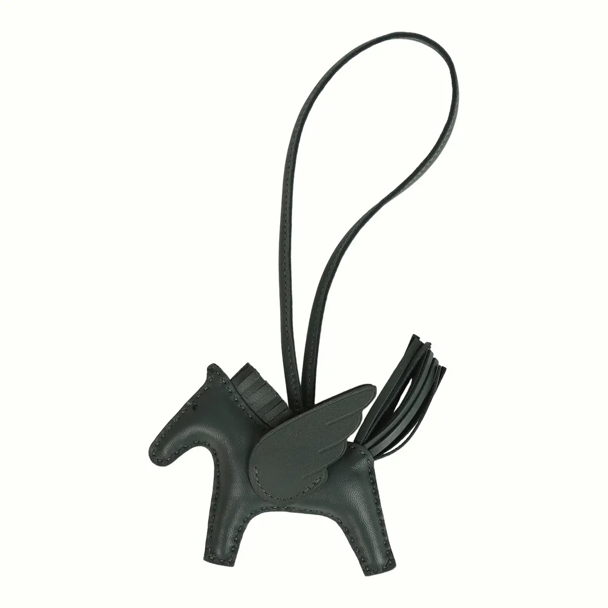 hermes Hermes Rodeo Bag Charm PM Vert Mangrove Milo Lambskin