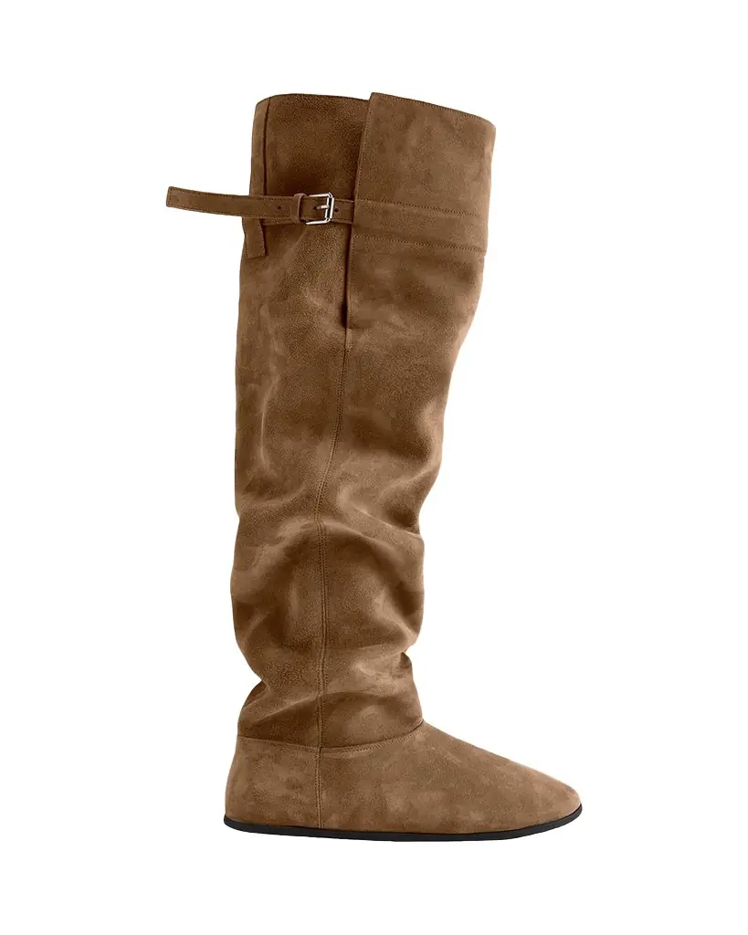 Christen Big Shearling-Lined Suede Over-the-Knee Boots