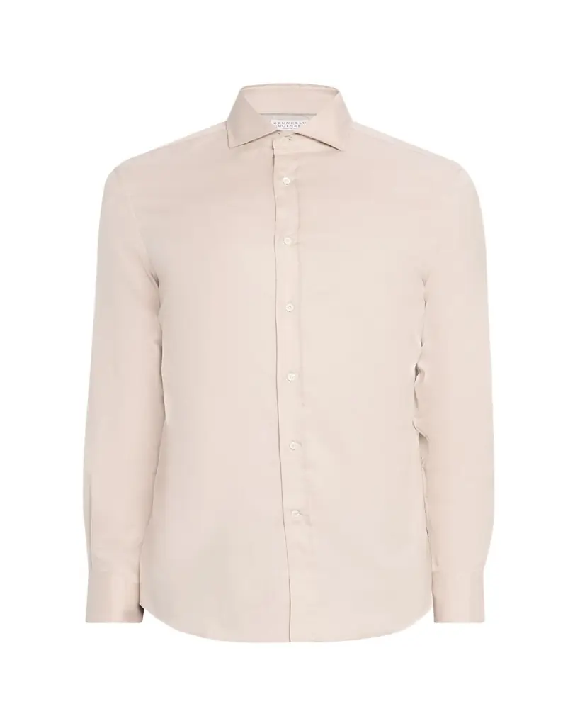 Brunello Cucinelli Men's Solid Linen Classic Fit Button-Down Shirt