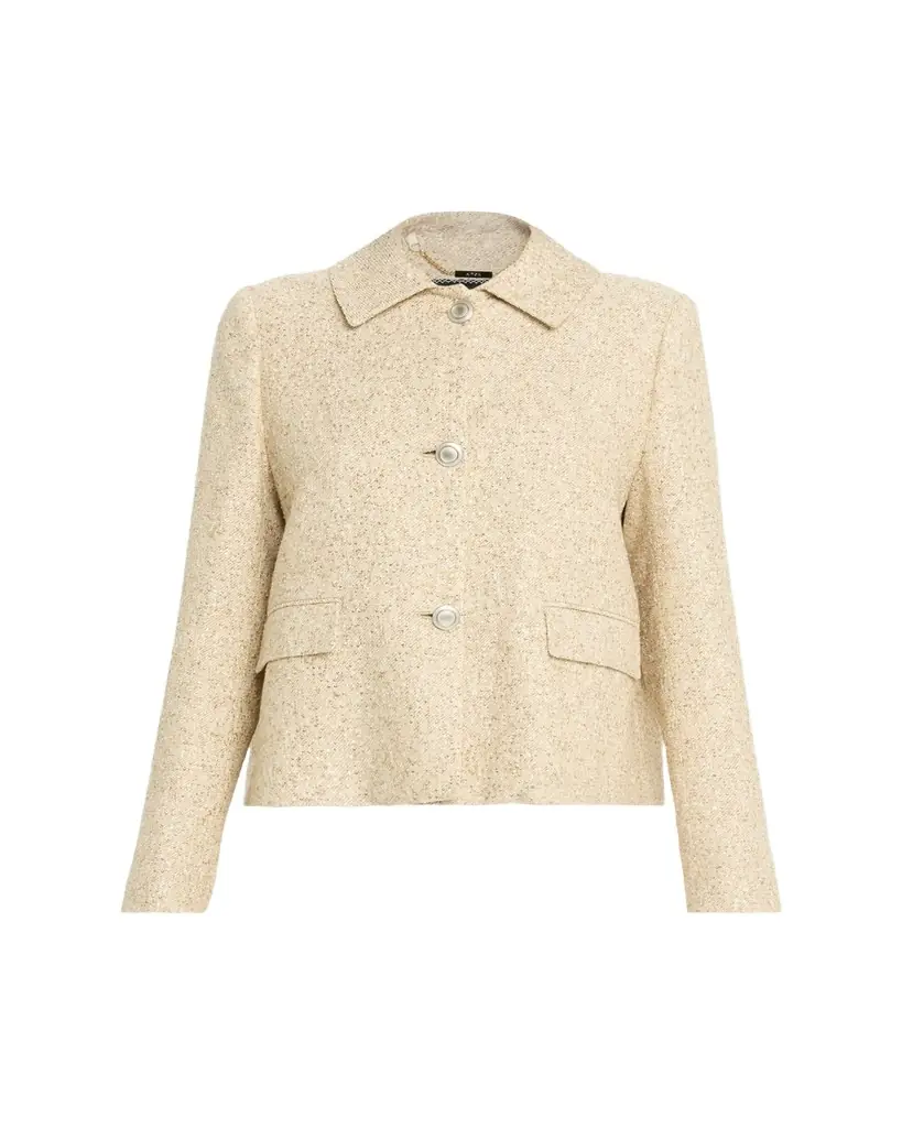 Kiton Paillette Linen Twill Single-Breasted Jacket