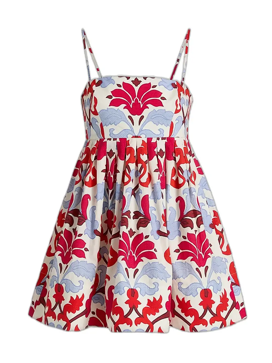 Cara Cara Women's Leo Floral Babydoll Minidress - Fluer Crest