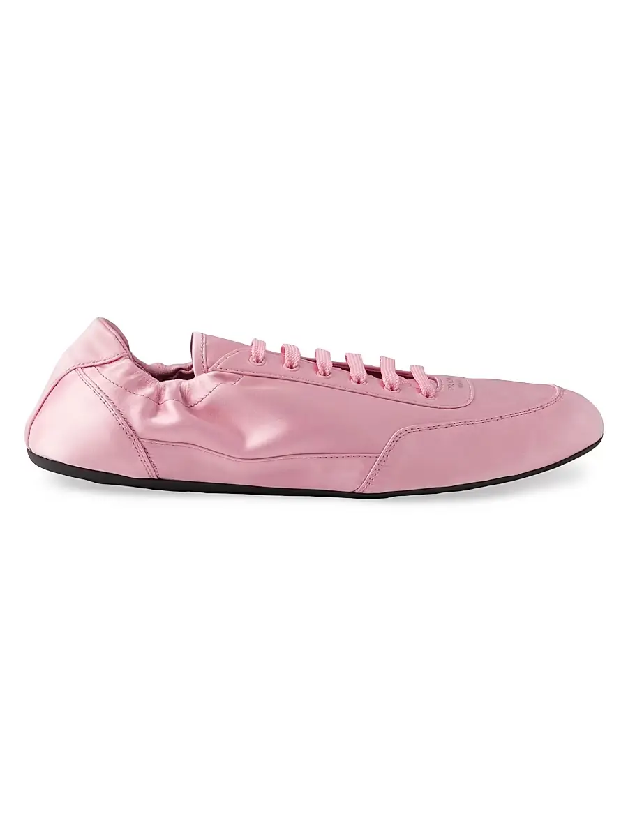 Women's Collapse Laced Satin Sneakers - Light Pink