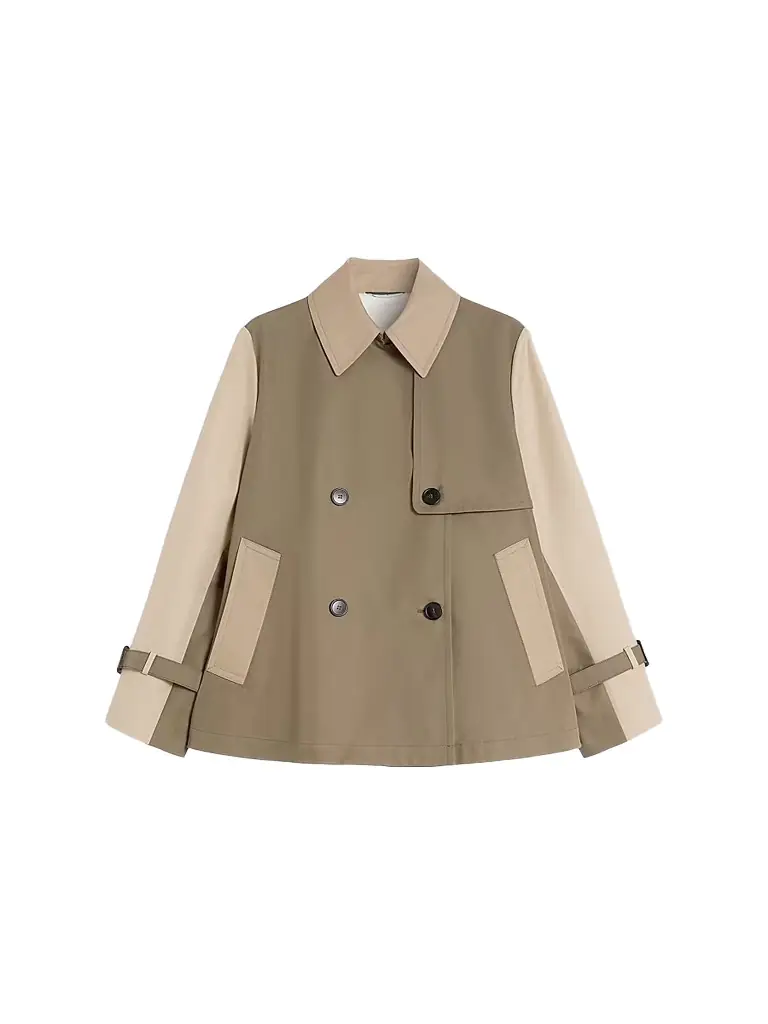 Weekend Max Mara Women's Cropped, Water Repellent Gabardine Trench Coat - Mud