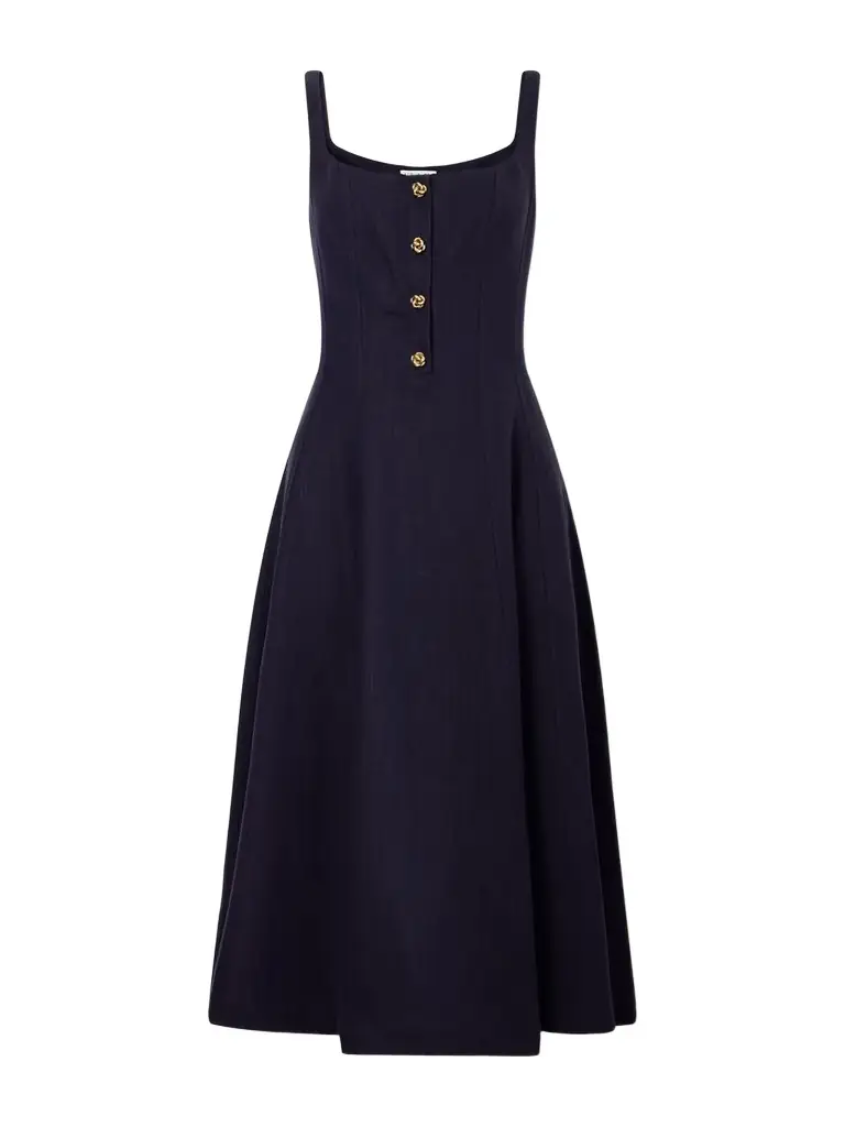 Altuzarra Orrie Paneled Cotton-blend Midi Dress