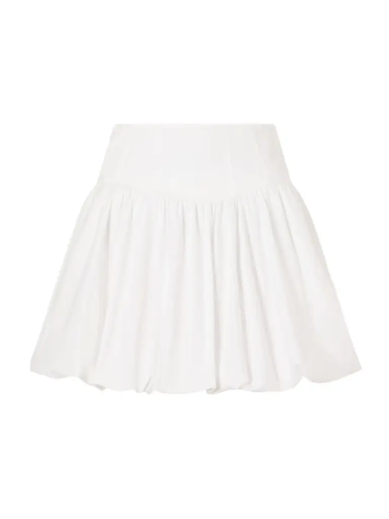 Simkhai Pippa Pleated Cotton-blend Poplin Mini Skirt