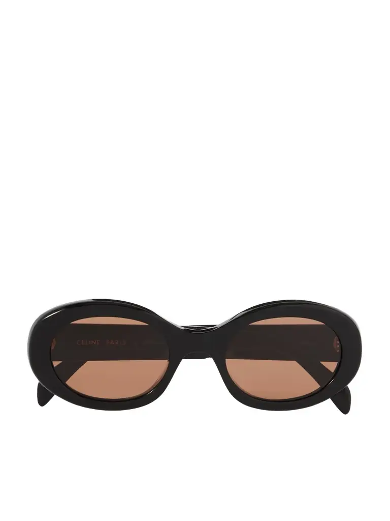 CELINE Eyewear Triomphe Oval-frame Acetate Sunglasses