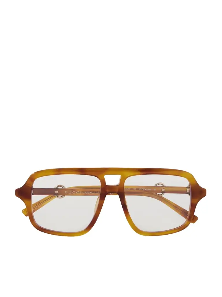 Gucci Eyewear Aviator-style Tortoiseshell Acetate Optical Glasses