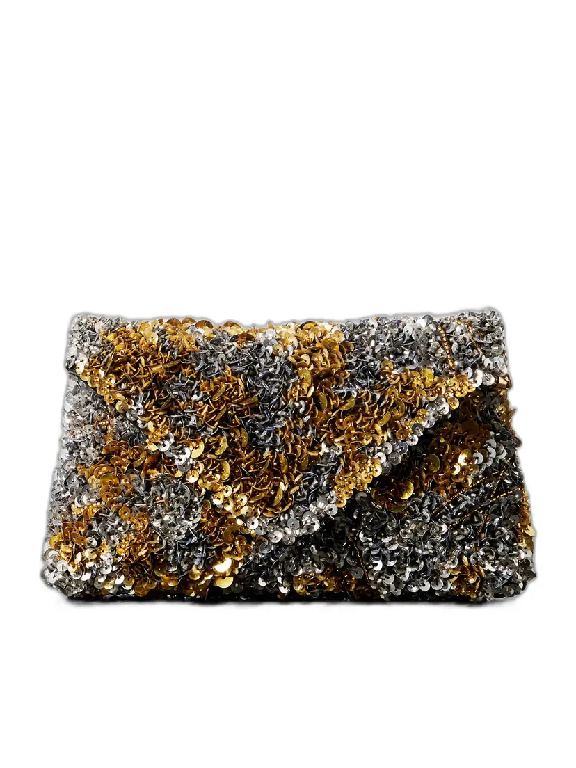 Dries Van Noten Embellished Satin Clutch