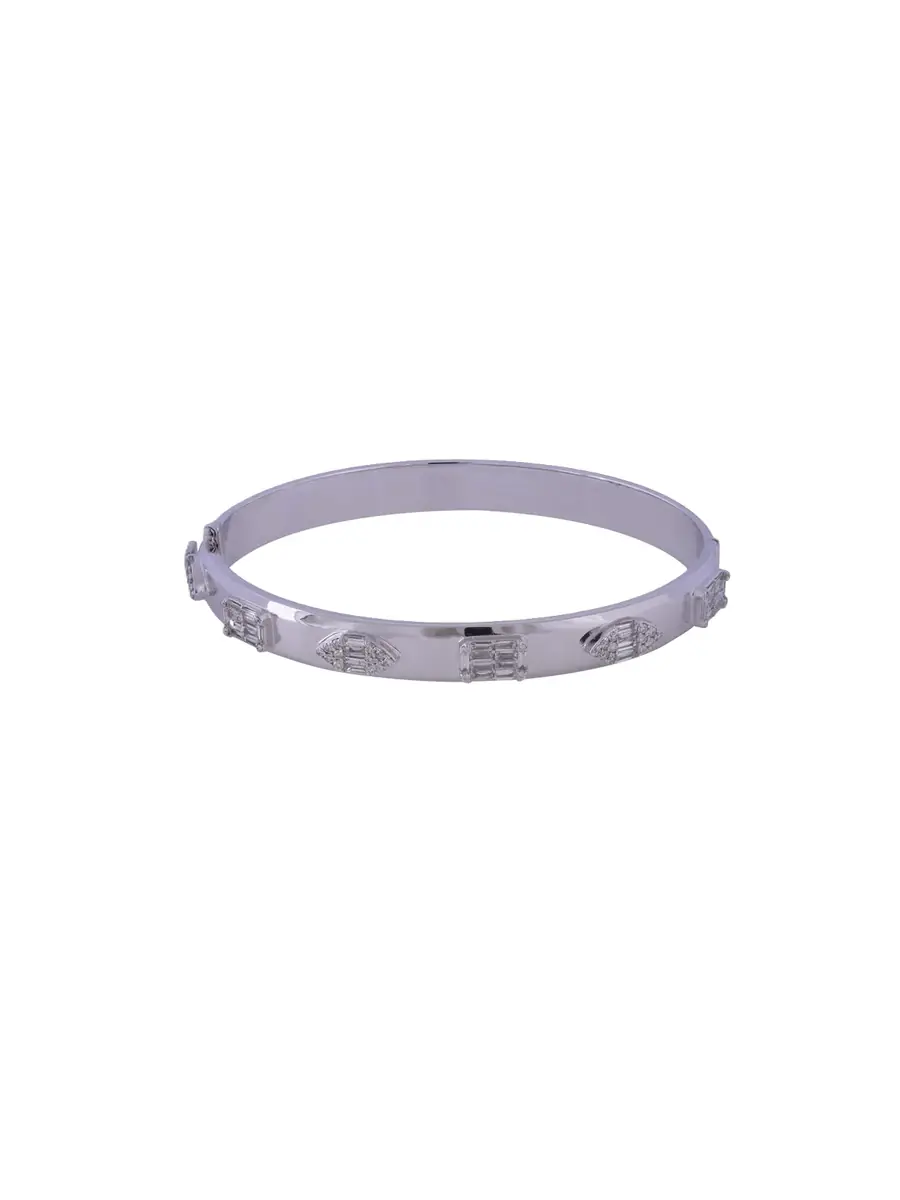 Wish Fine Jewelry 1.29ct Diamond 14K Gold Bangle Bracelet