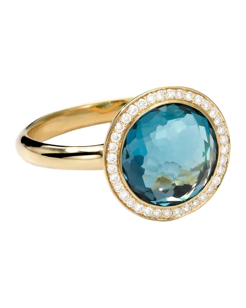 Ippolita Small Ring in 18K Gold with Diamonds