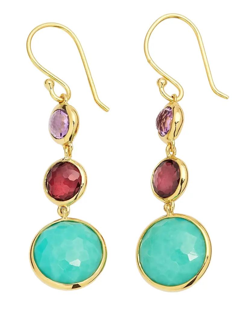 Ippolita Lollitini 3-Stone Drop Earrings in 18K Gold