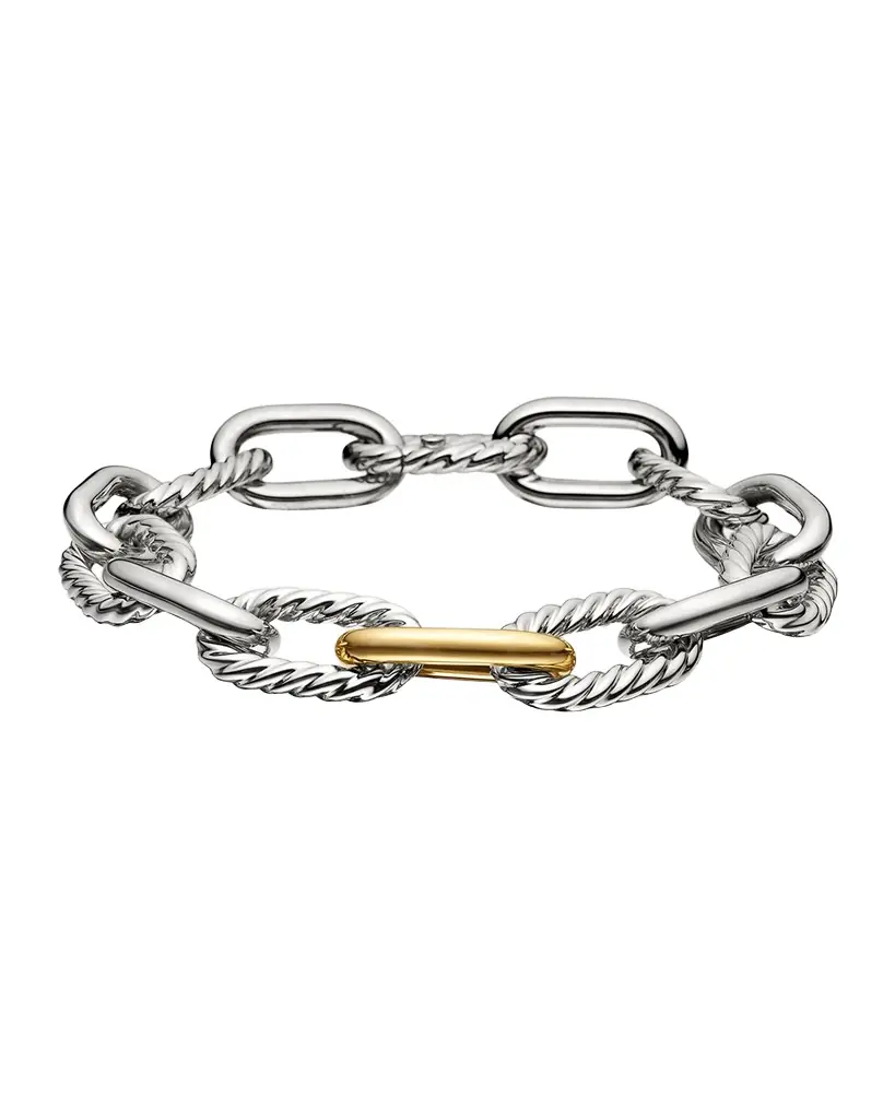 David Yurman DY Madison Bracelet in Silver with 18K Gold, 11mm