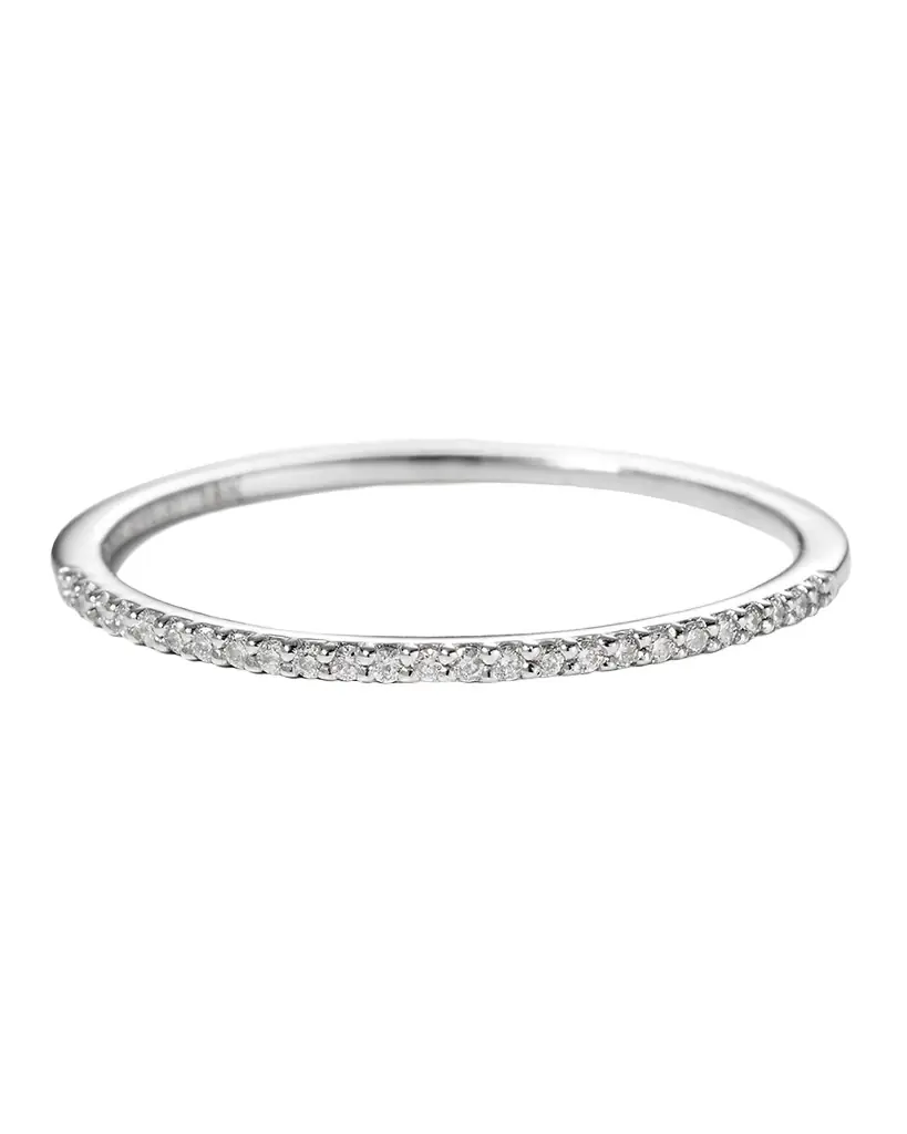 LANA 14K Gold Thin Flawless Diamond Stack Ring