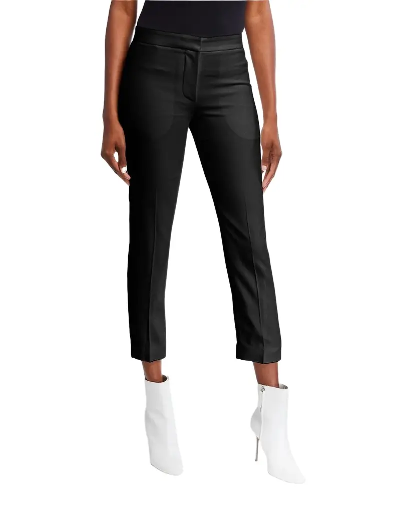McQueen Leaf Crepe Cigarette Trousers