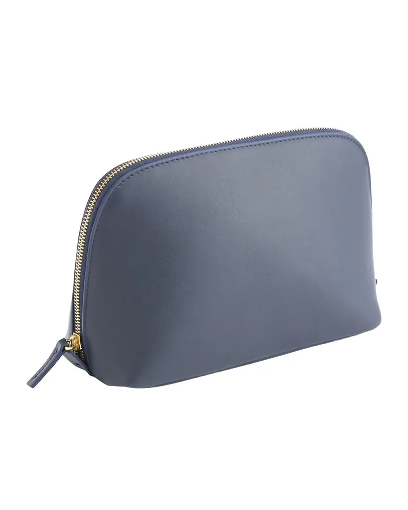ROYCE New York Monogrammed Large Leather Cosmetic Bag