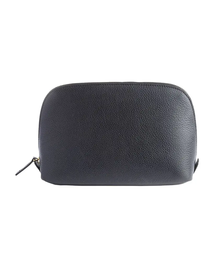 ROYCE New York Monogrammed Large Leather Cosmetic Bag