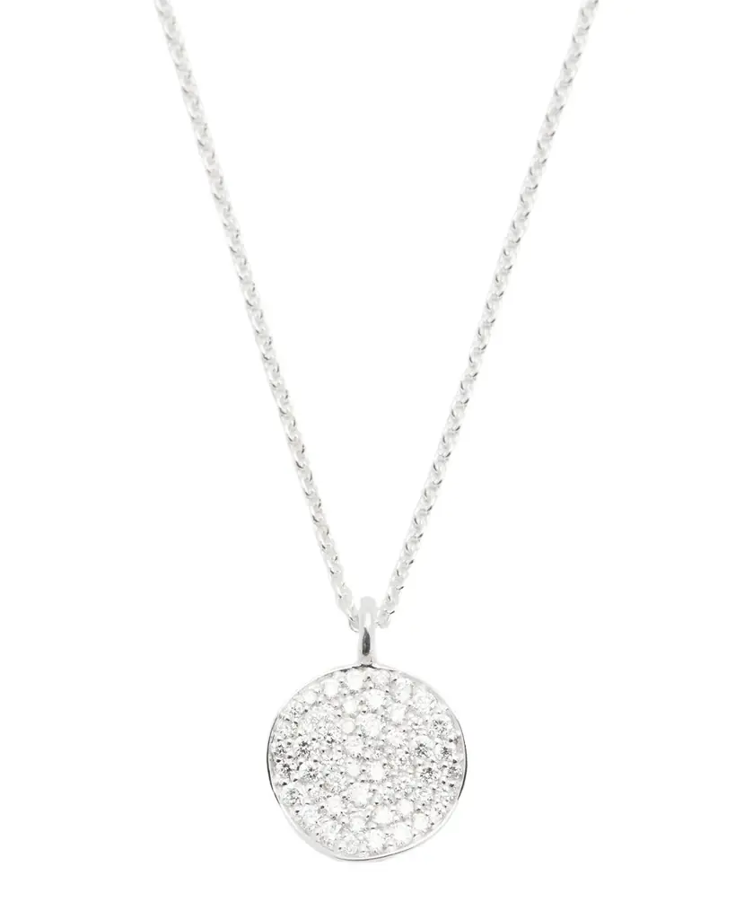 Ippolita Small Flower Pendant Necklace in Sterling Silver with Diamonds