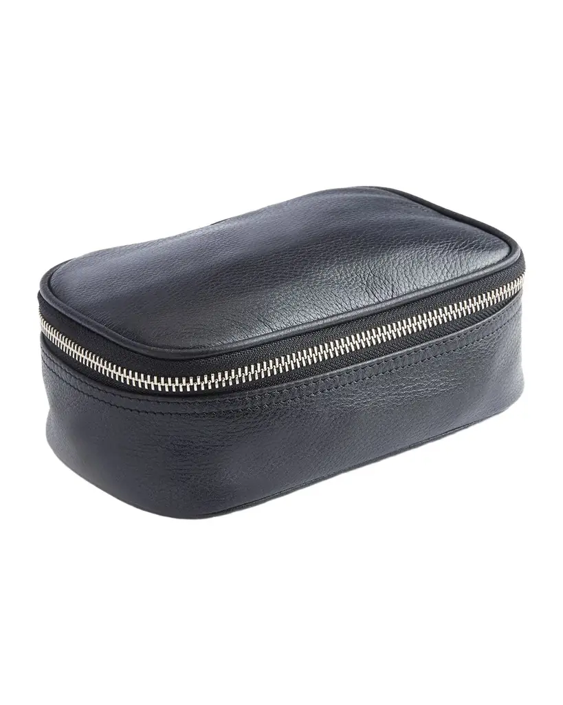 ROYCE New York Monogrammed Travel Tech Organizer Leather Case