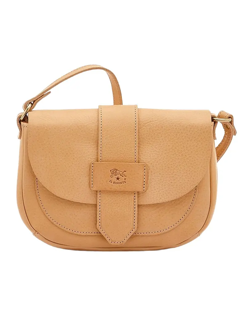 Il Bisonte Alloro Saddle Vachetta Leather Crossbody Bag