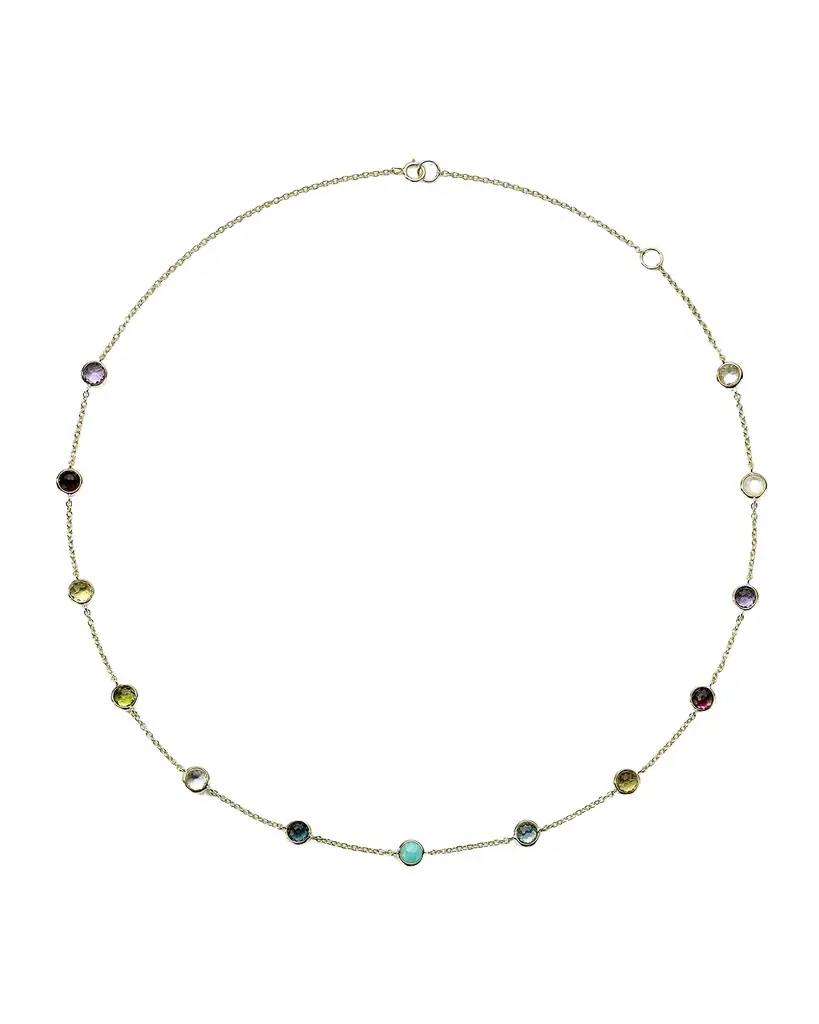 Ippolita 13-Stone Station Necklace in 18K Gold