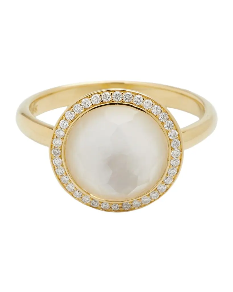 Ippolita Small Ring in 18K Gold with Diamonds