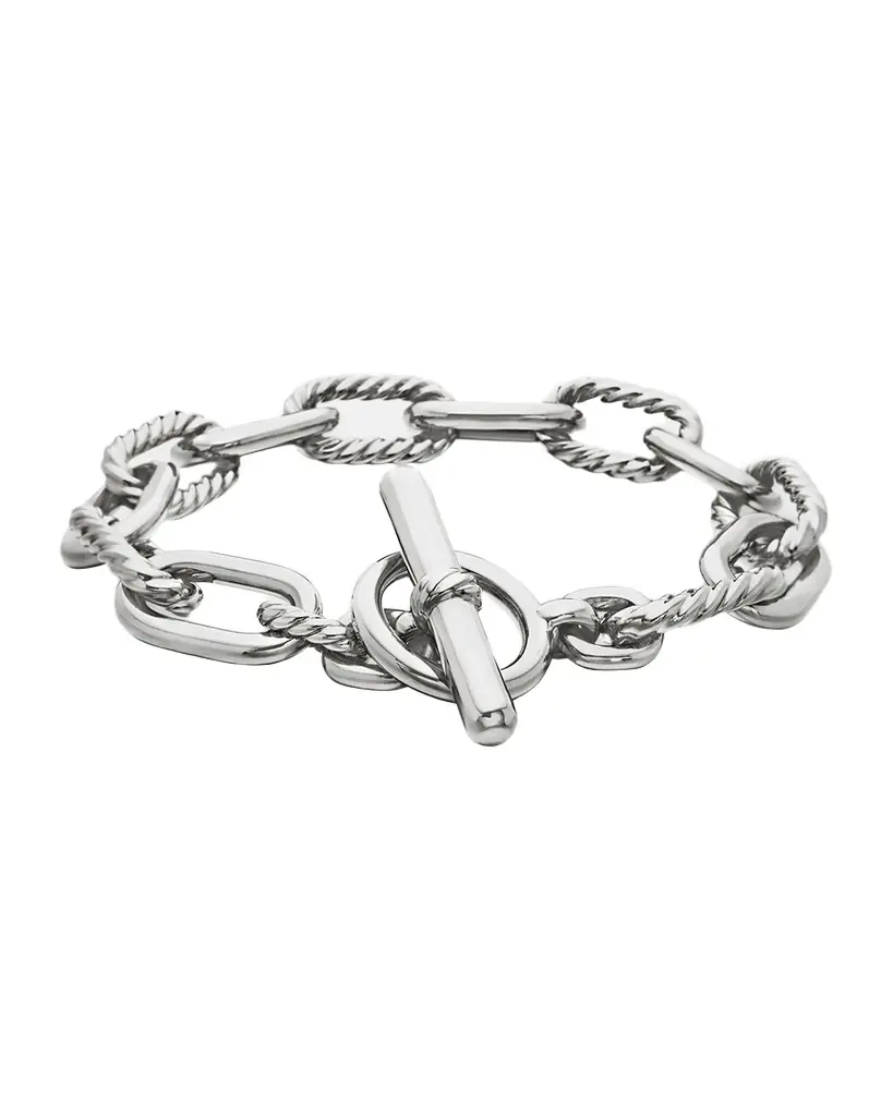 David Yurman 11mm DY Madison Toggle Chain Bracelet in Silver