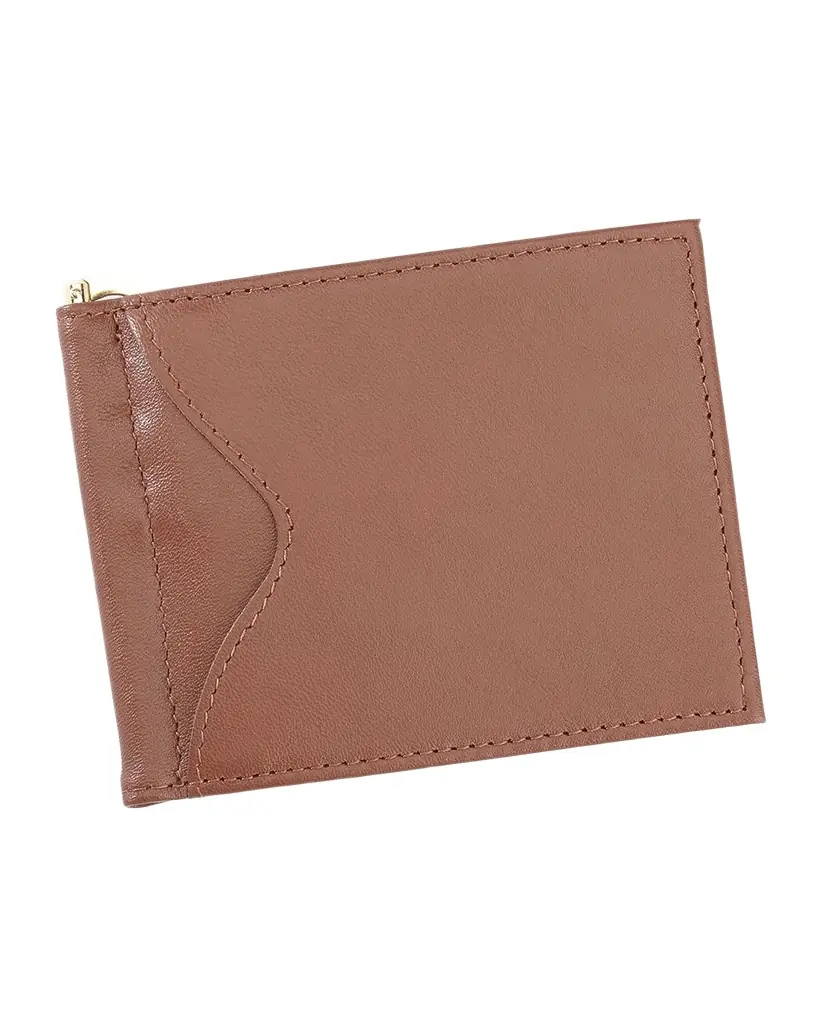 ROYCE New York Personalized RFID-Blocking Leather Money Clip