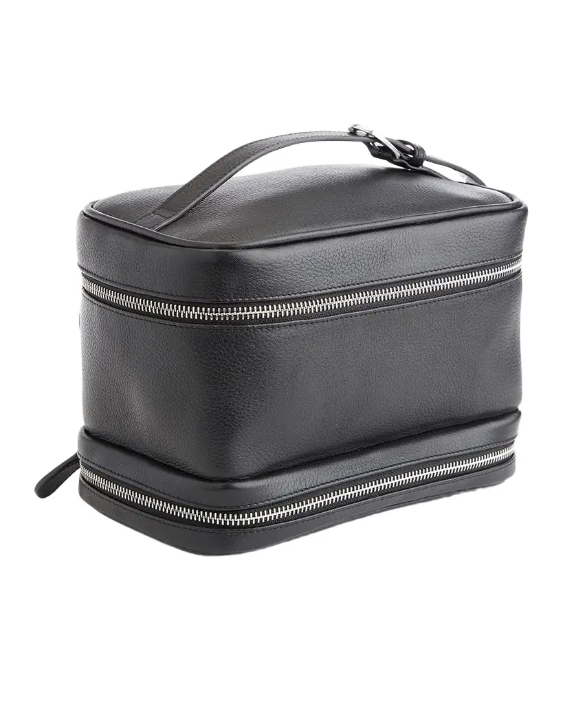 ROYCE New York Personalized Leather Makeup Bag Train Case