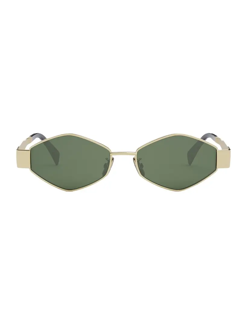 Celine Triomphe Round Metal & Acetate Sunglasses