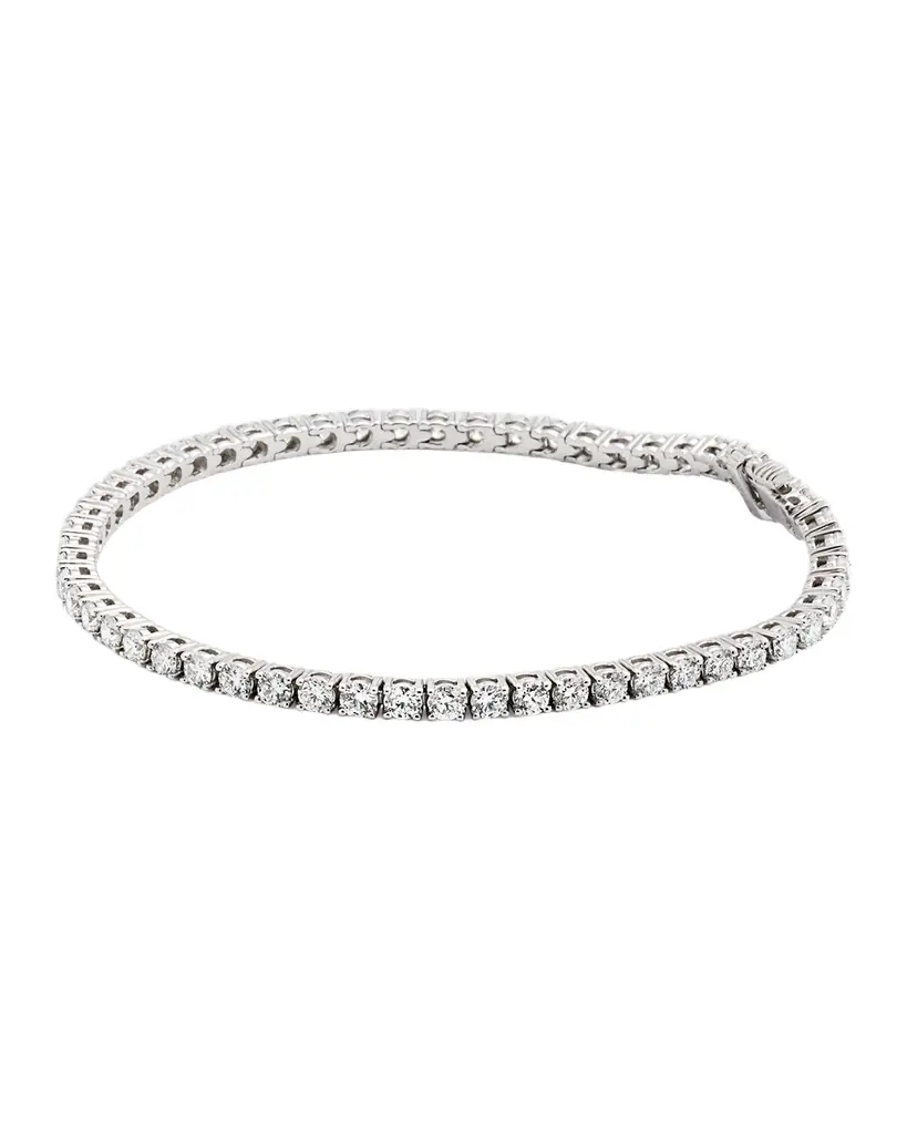 Neiman Marcus Diamonds 18K White Gold GH/SI Round Diamond 4-Prong Bracelet