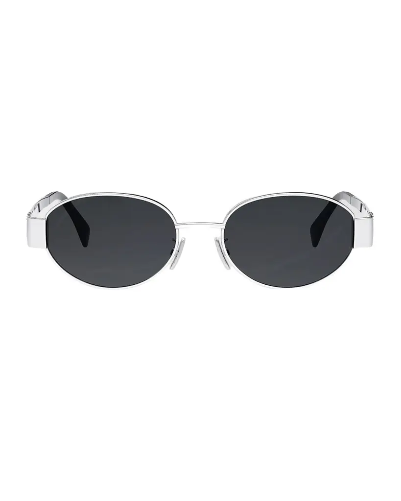 Celine Triomphe Oval Metal Sunglasses