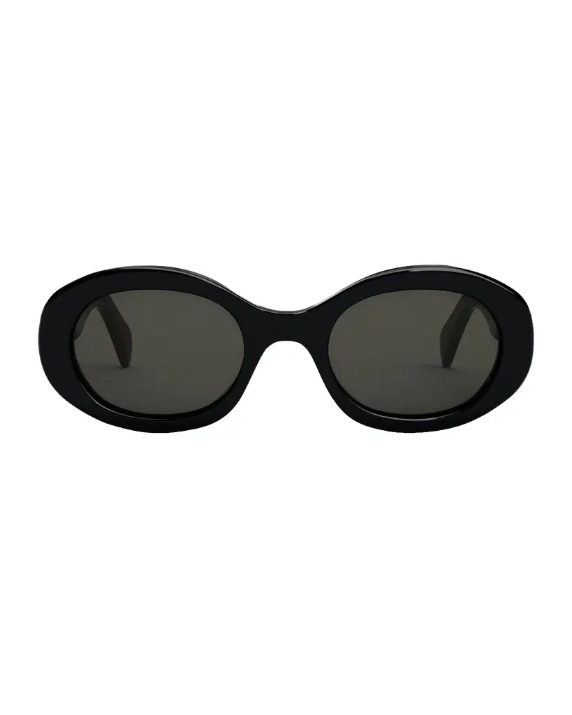Celine Triomphe Logo Oval Acetate Sunglasses