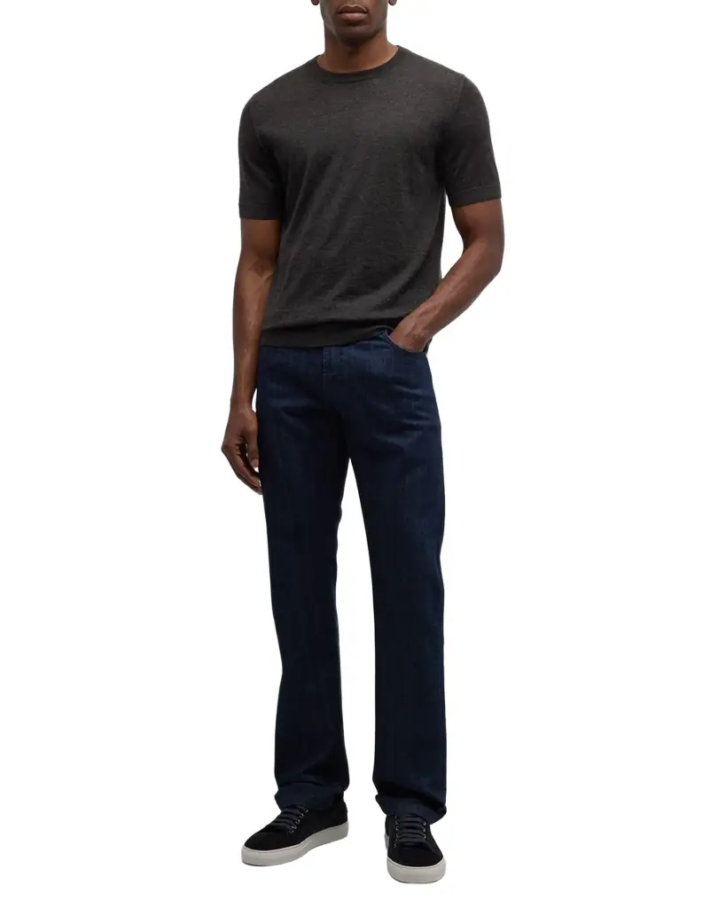 Brioni Men's Cashmere-Silk Crewneck Sweater