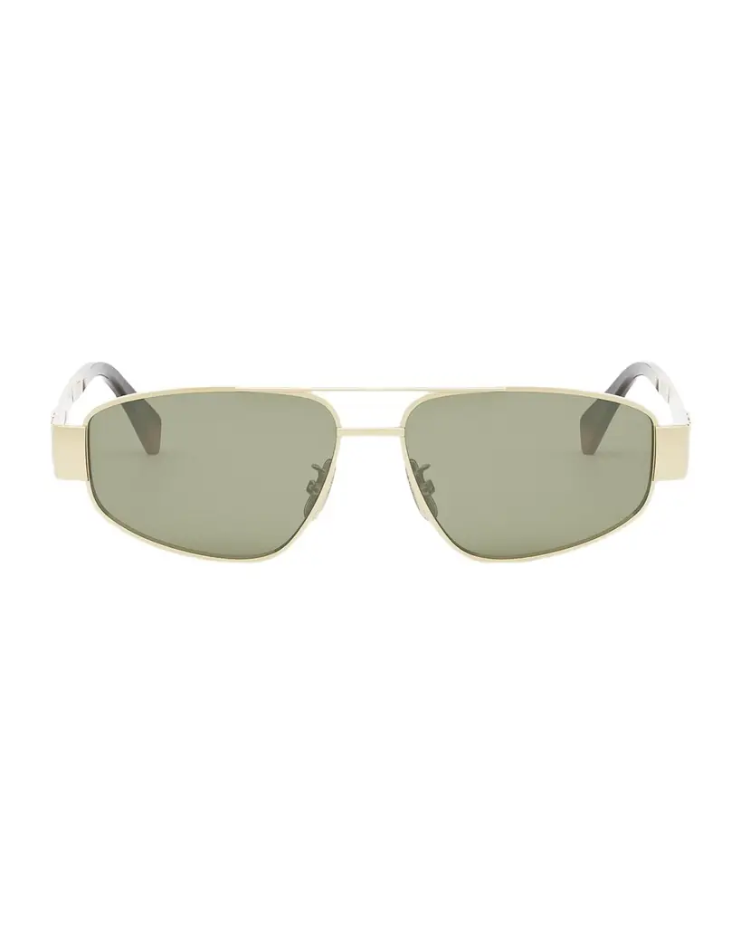 Celine Triomphe Metal Aviator Sunglasses
