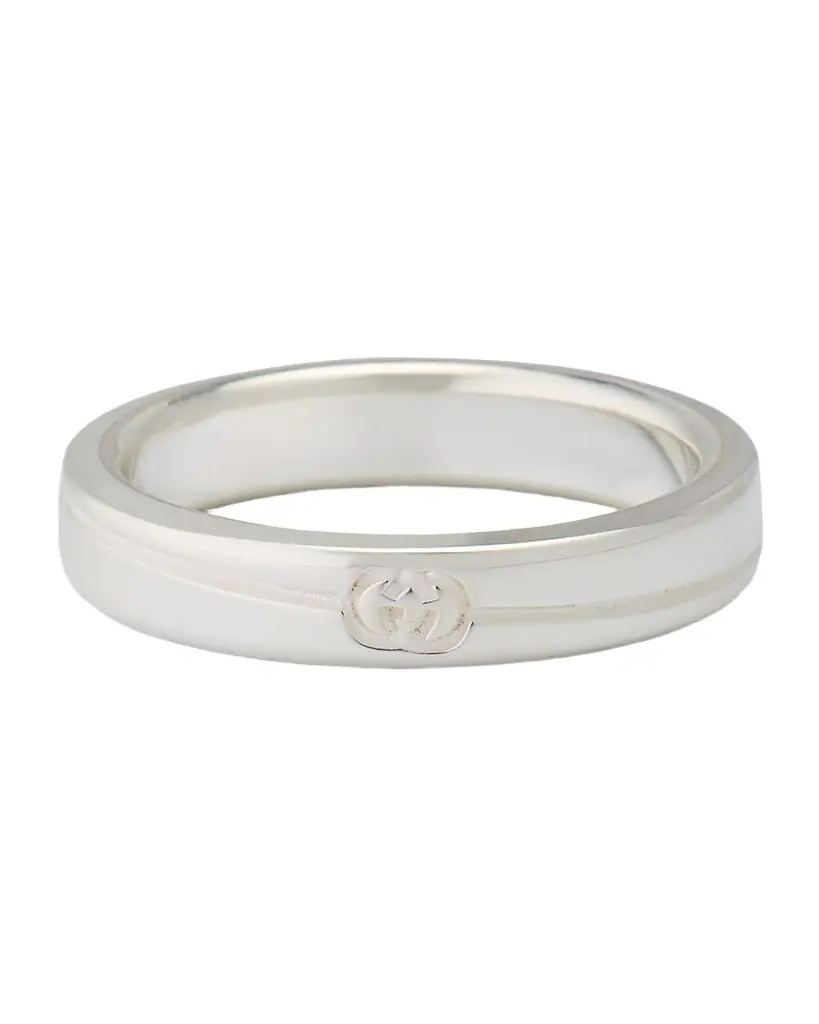 Gucci Men 's Tag Ring, 4mm Silver