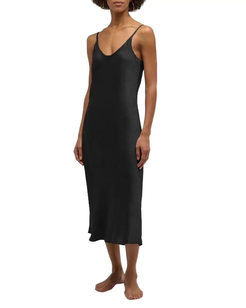 Lunya Backless Washable Silk Mini Slip Dress